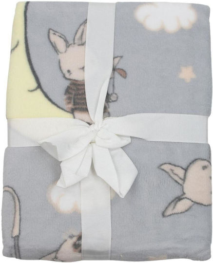 Kamtex Baby Pătură Pepinieră Swaddling pături Catifea Gri 90x110cm