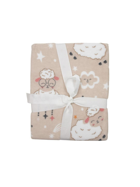 Kamtex Baby Blanket Nursery Swaddling Blankets Velvet Beige 90x110cm