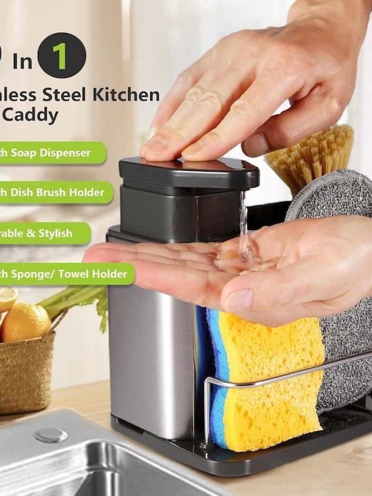 Uncle George Kitchen Sink Organizer Made of Silver Stainless Steel 18x13x19cm
