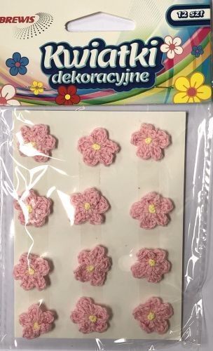 Brewis Decorative Flower for DIY Crafts Pink 12pcs
