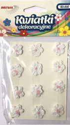 Brewis Decorative Flower for DIY Crafts White 12pcs