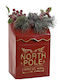 ArteLibre Christmas Mailbox Red 19.5x14.5x31cm