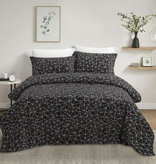 Olia Home Einzelbett 160x240 Black Velvet-Black Metal