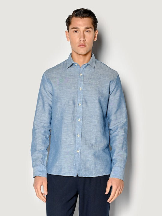 Brokers Jeans 23016 Μακρυμάνικo Λινό Πουκάμισο ...