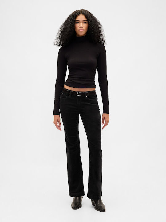 Damen Stoff Hose in Schlanker Passform Black