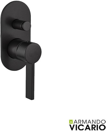 Armando Vicario Mooi Built-in Faucet Mixer for Shower 2 Exits Black
