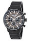 3Guys Men's Watch Battery with Black Metal Bracelet