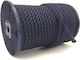 Dreisträngiges Polyester Seil Blau 40mm
