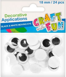 Craft with Fun Ματάκια Χειροτεχνίας 24τμχ