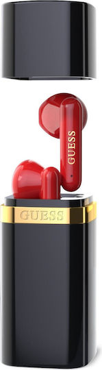 Guess Lipstick Earbud Bluetooth хендсфри Слушалки с Кутийка за Зареждане Черен