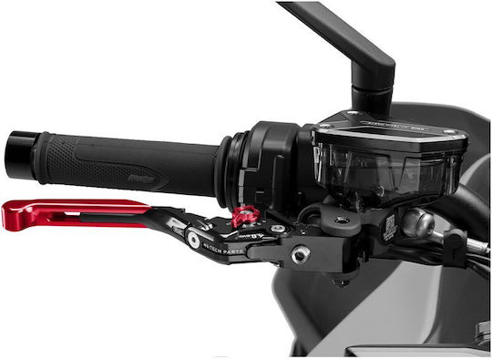Motorcycle Brake Lever 4.0 Black Red Adjustable Extendable Flexible Universal 414rnr Puig