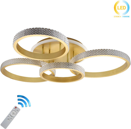 Keskor Ceiling Mount Light 93cm Gold with Integrated LED