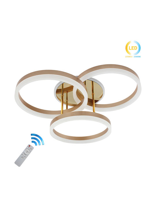 Keskor Ceiling Mount Light 55cm Gold with Integrated LED