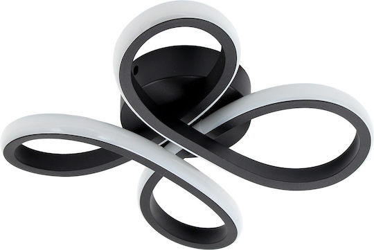 Keskor Deckenleuchte 21cm Schwarz mit Integrierter LED