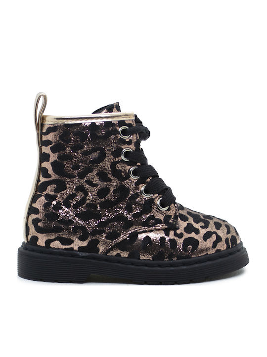Adam's Shoes Leopard Kinderstiefel mit Schnürse...