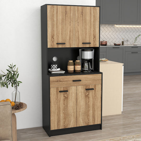 Unterschrank für Ofen Black 80x40x180cm