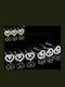Bridal Set 6 Pieces Hair Pins Wire Heart Shape Silver or Gold Tessa