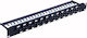 Techly Кийстоун пач панел за рафт 1U 19" 24 порта cat6a Сив