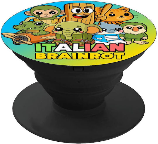 Italian Brainrot Friends Phone Holders Stand Μαύρο Βάση Στήριξης Κινητού Στο Χέρι