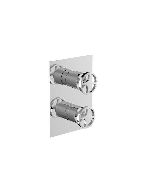 Ottone Meloda für Dusche Silber