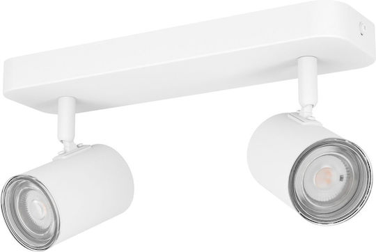 Eglo Consuma Double Spot with GU10 Lamp Adapter in White Color