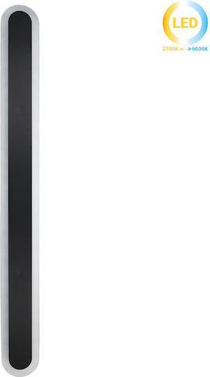 Keskor Leuchte Wand mit Integrierter LED Schwarz 80x8x3cm