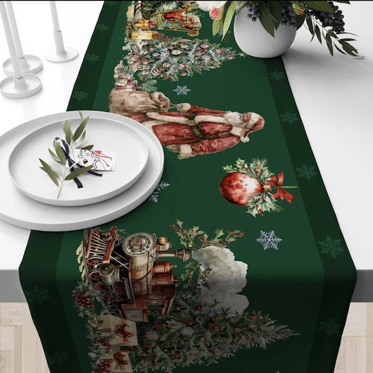Mc Decor Χριστουγεννιάτικο Τραπεζομάντηλο Ράνερ Πράσινο 140x40εκ.