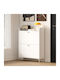 Metallic Shoe Organizer White 80x24x101cm