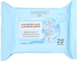 Sunkissed Hyaluronic Acid Μαντηλάκια Ντεμακιγιάζ 25τμχ