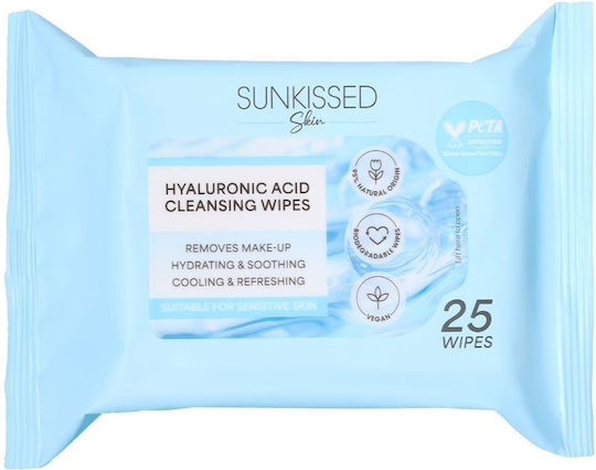 Sunkissed Hyaluronic Acid Wipes Makeup Remover Face 25pcs