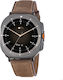 3Guys 3GW4071 43mm Smartwatch with Heart Rate Monitor (Brown)