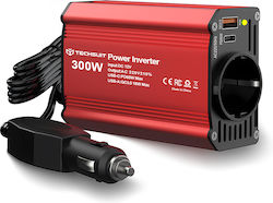 Techsuit Inverter Αυτοκινήτου 300W για Μετατροπή 12V DC σε 220V AC Techsuit Inverter Αυτοκινήτου 300W για Μετατροπή 12V DC σε 220V AC
