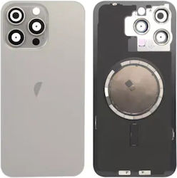 Капак Battery Door Camera Lens Magsafe Сребрист iPhone 15 Pro Max Капак Battery Door Camera Lens Magsafe Сребрист iPhone 15 Pro Max