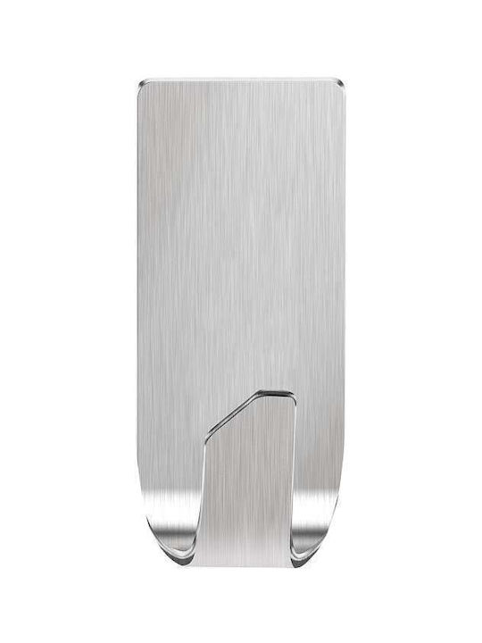 Tesa Single Wall-Mounted Bathroom Hook Inox Gray