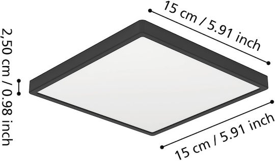 Eglo Fueva LED Panel 7W mit Warm zu kühlem Weiß Licht
