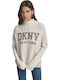 Logo Damen Pullover Beige