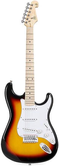 Sem13ts Sx Elektrische Gitarre Sunburst Set mit Case und Kabel