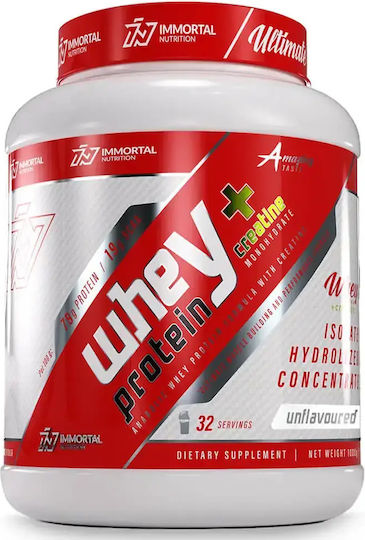 Whey Protein + Creatine Whey Protein with Creatine Gluten Free Unflavoured 1kg