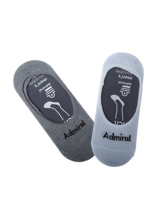 Admiral Invisible Șosete Sportive Gri 2 perechi