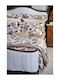 Down Town Home Плик За Завивка 100% Памучен Двойен 250x260 868 Бежов Цвете