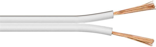 Microconnect Speaker Cable 50m 2x2.5mm² White Cable Diameter 2 x 2.5 mm² CCA Cable 2x50/0.25 mm Outer 3.8*8.0 mm