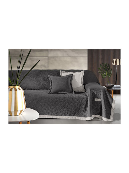 Decke Avalon Carbon 170x300cm + Kissenbezug 42x...