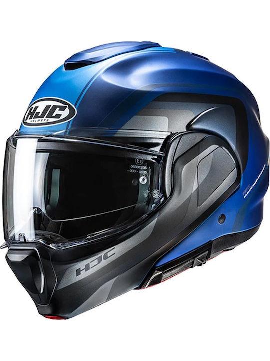 HJC F100 Reff MC2 Motorcycle Helmet Flip-Up ECE...