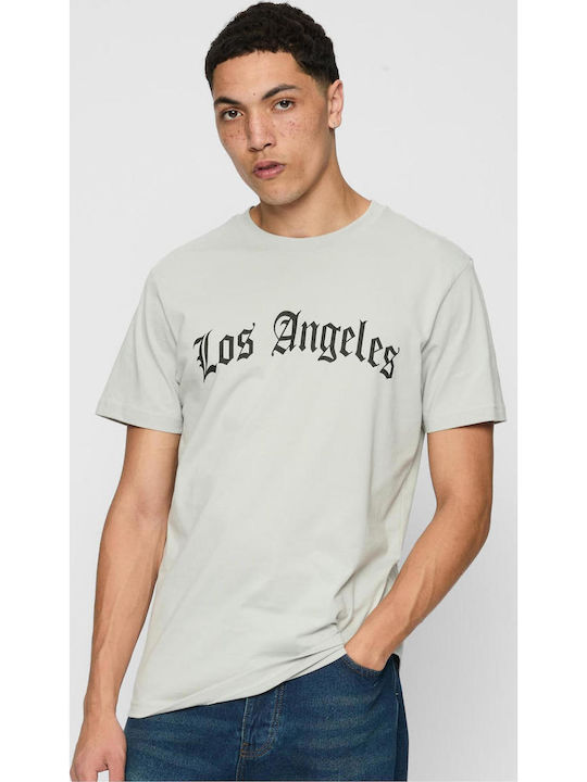 Mister Tee Los Angeles Wording T-shirt Γκρι