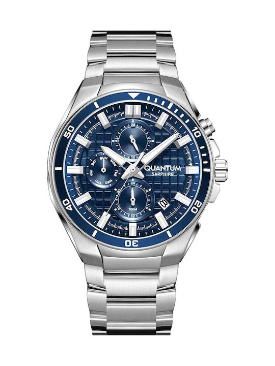 Quantum Dual Time Men's Watch 43mm Battery with...