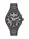 Quantum Hunter Men's Watch 45mm Chronograph Battery with Black Metal Bracelet