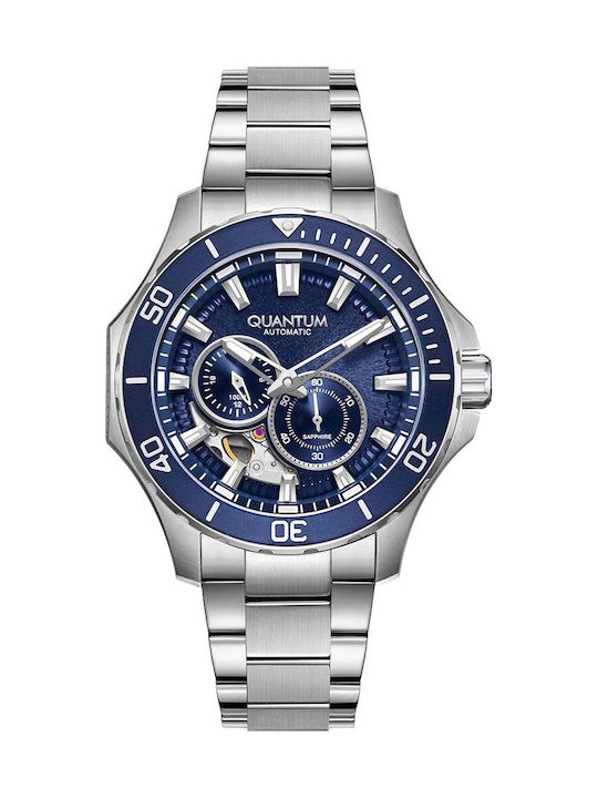 Quantum Men's Watch Automatic with Silver Metal Bracelet