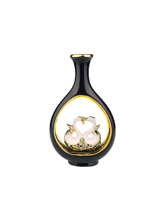 Velve Vază Decorativă Ceramică Negru 17x29cm 1buc