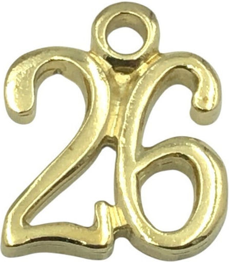 Suspendata Amulet Auriu din Metal 2026 1.6cm 1buc
