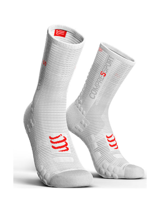Compressport Sportsocken Weiß 1 Paar